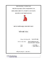 ĐỒ ÁN : thiết kế hệ thống truyền động cơ khí