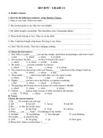 ÔN tập khảo sát đầu năm Tiếng anh 12