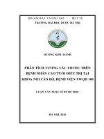 PHÂN TÍCH TƯƠNG TÁC THUỐC TRÊN BỆNH NHÂN CAO TUỔI ĐIỀU TRỊ TẠI KHOA NỘI CÁN BỘ, BỆNH VIỆN TWQĐ 108