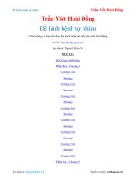 Để lành bệnh tự nhiên  trần viết hoài đồng