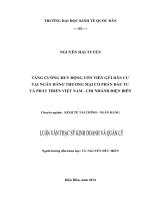 TĂNG CƯỜNG HUY ĐỘNG VỐN TIỀN GỬI DÂN CƯ TẠI NGÂN HÀNG THƯƠNG MẠI CỔ PHẦN ĐẦU TƯ