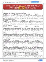 100 câu trắc nghiệm điện xoay chiều có đáp án giúp bạn đạt điểm 8 vật lí