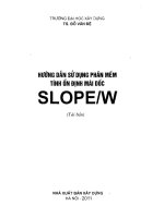 Hướng dẫn sử dụng phần mềm tính ổn định mái dốc slopew phần 1