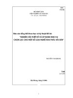 Nghiên cứu thiết kế và áp dụng ngư cụ chọn lọc cho một số loại nghề khai thác hải sản