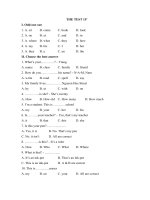 Đề kiểm tra tiếng anh 6