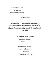 Nghiên cứu tích phân vận tốc thời gian dòng chảy dưới van động mạch chủ ở bệnh nhân suy tim tăng huyết áp và bệnh cơ tim giãn
