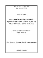 Phát triển nguồn nhân lực tại công ty cổ phần xây dựng và phát triển hạ tầng đà nẵng 