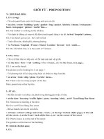 Preposition: In on at use and exercise