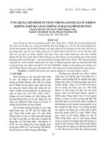 ỨNG DỤNG MÔ HÌNH SUTTON TRONG ĐÁNH GIÁ Ô NHIỄM KHÔNG KHÍ DO GIAO THÔNG Ở ĐẠI LỘ BÌNH DƢƠNG
