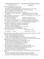 de cuong ki 1 k12  nguyen thai hoa