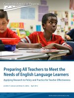 Preparing All Teachers to  Meet the Needs of English  Language Learners