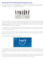 Hãy thay đổi  Để trở thành người bán hàng thành công