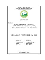 Đánh giá sinh trưởng và năng suất lá cây chùm ngây moringa oleifera lam 1785 trồng tại huyện đồng hỷ   tỉnh thái nguyên 