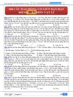 (Tổng Hợp) 500 câu hỏi trắc nghiệm vật lý giúp bạn đạt 8_8,5 điểm(có đáp án)