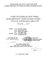 Phân tích đánh giá hiện trạng quan điểm phát triển và định hướng tổ chức không gian lãnh thổ 