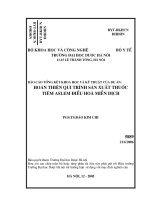 Hoàn thiện qui trình sản xuất thuốc tiêm aslem điều hoà miễn dịch 