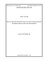 Đề xuất một số giải pháp nâng cao chất lượng thi công hệ thống thoát nước ở TP  hồ chí minh 
