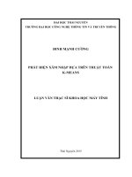 Phát hiện xâm nhập dựa trên thuật toán k means