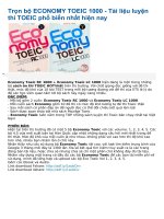 Trọn bộ ECONOMY TOEIC 1000  Tài liệu luyện thi TOEIC phổ biến nhất hiện nay
