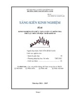 SKKN KINH NGHIỆM TỔ CHỨC TẬP LUYỆN VÀ KIỂM TRA THỂ LỰC ĐỐI VỚI HỌC SINH KHỐI 10