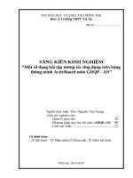 skkn Một số dạng bài tập tương tác ứng dụng trên bảng thông minh ActivBoard môn GDQP - AN