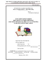 skkn BIỆN PHÁP CẢI THIỆN ĐỜI SỐNG CHO NHÂN VIÊN BẢO VỆ, PHỤC VỤ VÀ CẤP DƯỠNG Ở TRƯỜNG PTDTNT ĐIỂU XIỂNG