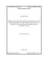 Nghiên cứu ứng dụng phần mềm excel trong quản lý, xây dựng mới định mức chi phí sửa chữa thường xuyên tài sản cố định tại công ty khai thác công trình thủy lợi duy tiên, tỉnh hà nam 
