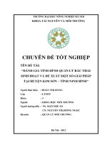 Luận văn đánh giá tình hình quản lý rác thải sinh hoạt và đề xuất một số giải pháp tại huyện kim sơn – tỉnh ninh bình 