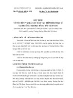 QUY ĐỊNH VỀ TỔ CHỨC VÀ QUẢN LÝ ĐÀO TẠO TRÌNH ĐỘ THẠC SĨ TẠI TRƯỜNG ĐẠI HỌC HÀNG HẢI VIỆT NAM