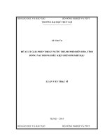 Đề xuất giải pháp thoát nước cho thành phố biên hòa tỉnh đồng nai trong điều kiện biến đổi khí hậu 
