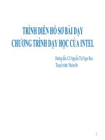 Bài thuyết trình trình diễn hồ sơ bài dạy chương trình dạy học của intel
