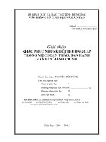 skkn Giải pháp KHẮC PHỤC NHỮNG LỖI THƯỜNG GẶP TRONG VIỆC SOẠN THẢO, BAN HÀNH   VĂN BẢN HÀNH CHÍNH