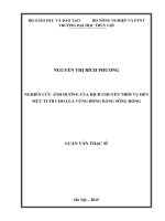 Nghiên cứu ảnh hưởng của dịch chuyển thời vụ đến mức tưới cho lúa vùng đồng bằng sông hồng 