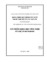 Sản phẩm khoa học công nghệ của dự án KC10 DA07 