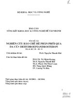 Nghiên cứu bào chế hệ phân phối qua da của dehydroepiandrosteron 