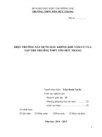 skkn HIỆU TRƯỞNG XÂY DỰNG BẦU KHÔNG KHÍ TÂM LÝ CỦA TẬP THỂ TRƯỜNG THPT TÔN ĐỨC THẮNG