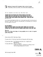 Đánh giá thực trạng và dự báo phát triển các cơ sở công nghiệp quy mô vừa và nhà và ngành nghề nông thôn việt nam 