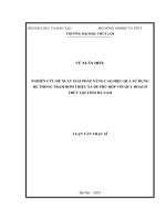 Nghiên cứu đề xuất giải pháp nâng cao hiệu quả sử dụng hệ thống trạm bơm triệu xá để phù hợp với quy hoạch thủy lợi tỉnh hà nam 