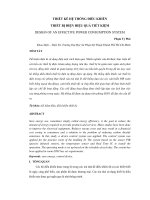 THIẾT KẾ HỆ THỐNG ĐIỀU KHIỂN THIẾT BỊ ĐIỆN HIỆU QUẢ TIẾT KIỆM