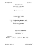 skkn một số GIẢI PHÁP tổ CHỨC THỰC HIỆN GIÁO  dục kỹ NĂNG SỐNG CHO học SINH 