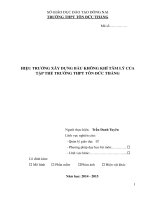 skkn HIỆU TRƯỞNG xây DỰNG bầu KHÔNG KHÍ tâm lý của tập THỂ TRƯỜNG THPT tôn đức THẮNG 