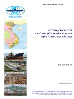 QUY HOẠCH CHI TIẾT CƠ SỞ PHÁ DỠ TÀU ĐẾN NĂM 2020, ĐỊNH HƯỚNG ĐẾN NĂM 2030