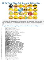 60 từ vựng tiếng anh theo chủ đề cảm xúc
