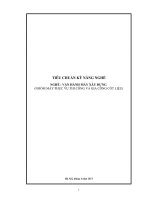 TIÊU CHUẨN KỸ NĂNG NGHỀ