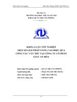 Khóa luận quản trị văn phòng: Một số giải pháp nâng cao hiệu quả công tác văn thư tại công ty cổ phần giấy an hoà