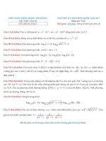 Đề thi thử THPT Quốc gia năm 2017 môn Toán của thầy Đoàn Trí Dũng (Lần 1)