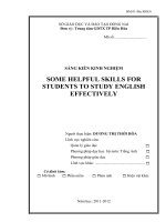 skkn SOME HELPFUL SKILLS FOR STUDENTS TO STUDY ENGLISH EFFECTIVELY 