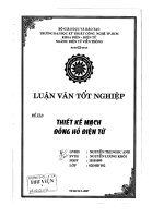 Luận văn thiết kế mạch đồng hồ điện tử