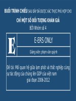 Mối quan hệ giữa lạm phát và thất nghiệp cùng sự tác động của chúng lên GDP của việt nam giai đoạn 2006 2012