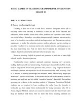 skkn tiếng anh 10 USING GAMES IN TEACHING GRAMMAR FOR STUDENTS IN GRADE 10